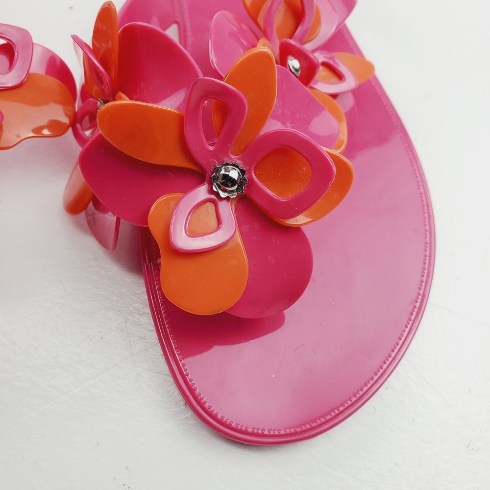 Nine West Women's Pink Sandals Size 9 Lightweight Floral Details - Picture 7 of 10